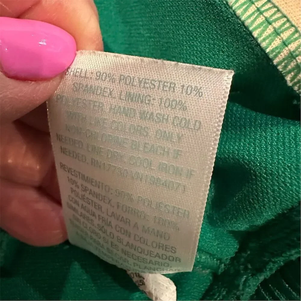 Kona Sol Women's Ribbed Bikini Top Emerald Green Size XL‎ - Picture 5 of 5